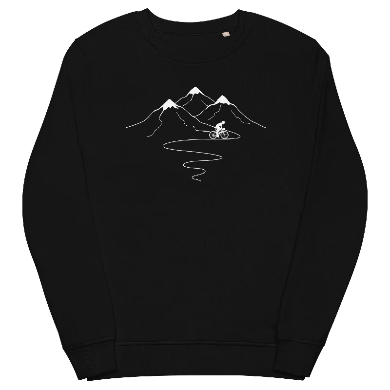 Berge Trail Kurves und Radfahren - Unisex Premium Organic Sweatshirt