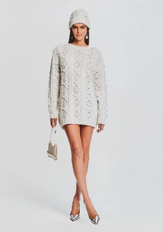 Maple Embellished Sweater Dress