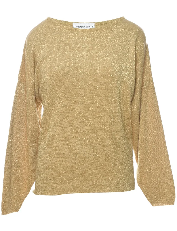 Lurex Thread Pattern Jumper - L