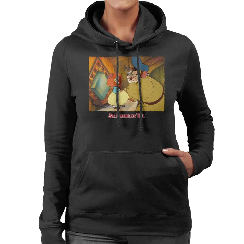 An American Tail Papa Holding Headscarf Women's Hooded Sweatshirt