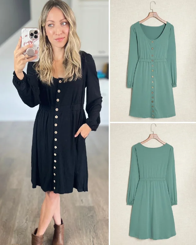 *new sale* Cora Long Sleeve Button Down Dress