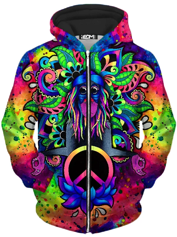 Peace Rafiki Unisex Zip-Up Hoodie