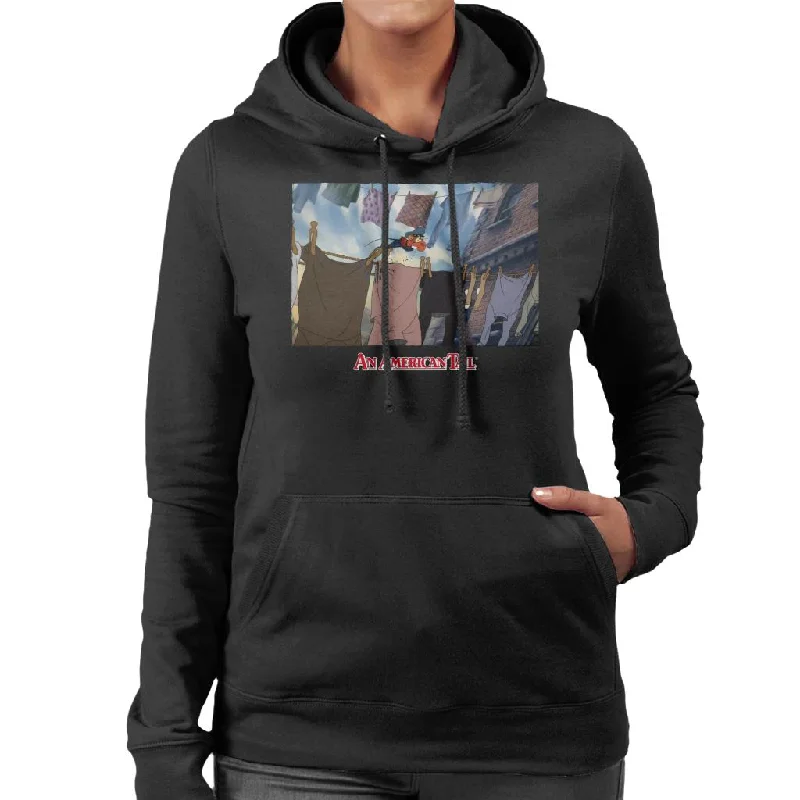 An American Tail Fievel Running On Rope Women's Hooded Sweatshirt