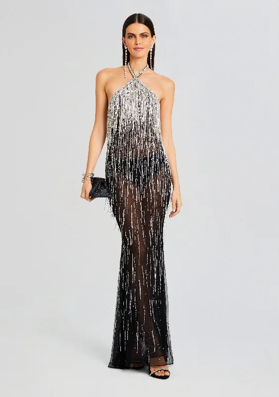 Belle Embellished Fringe Dress