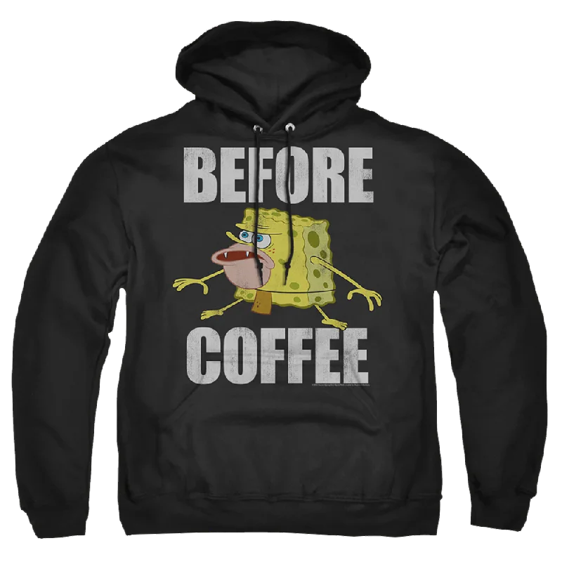 SpongeBob SquarePants Before Coffee Meme - Pullover Hoodie