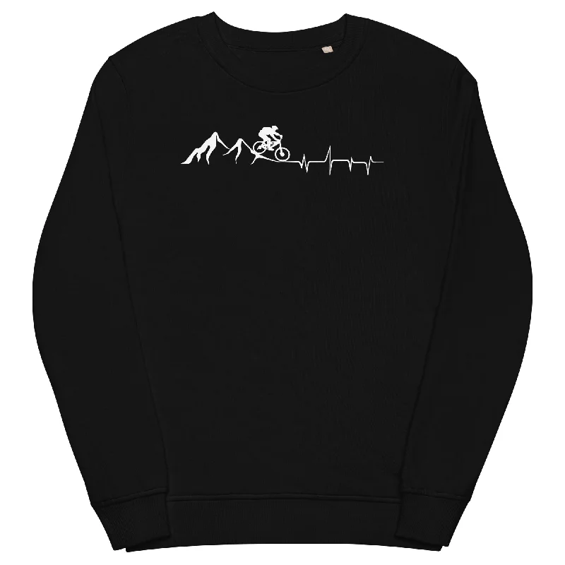 Berge - Herzschlag - Mountainbiking - (M) - Unisex Premium Organic Sweatshirt