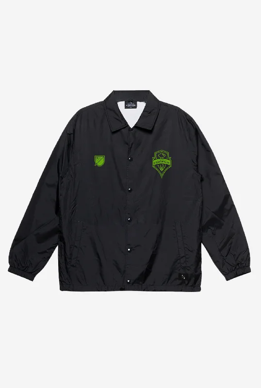 Seattle Sounders FC Essentials Coach Jacket - Black