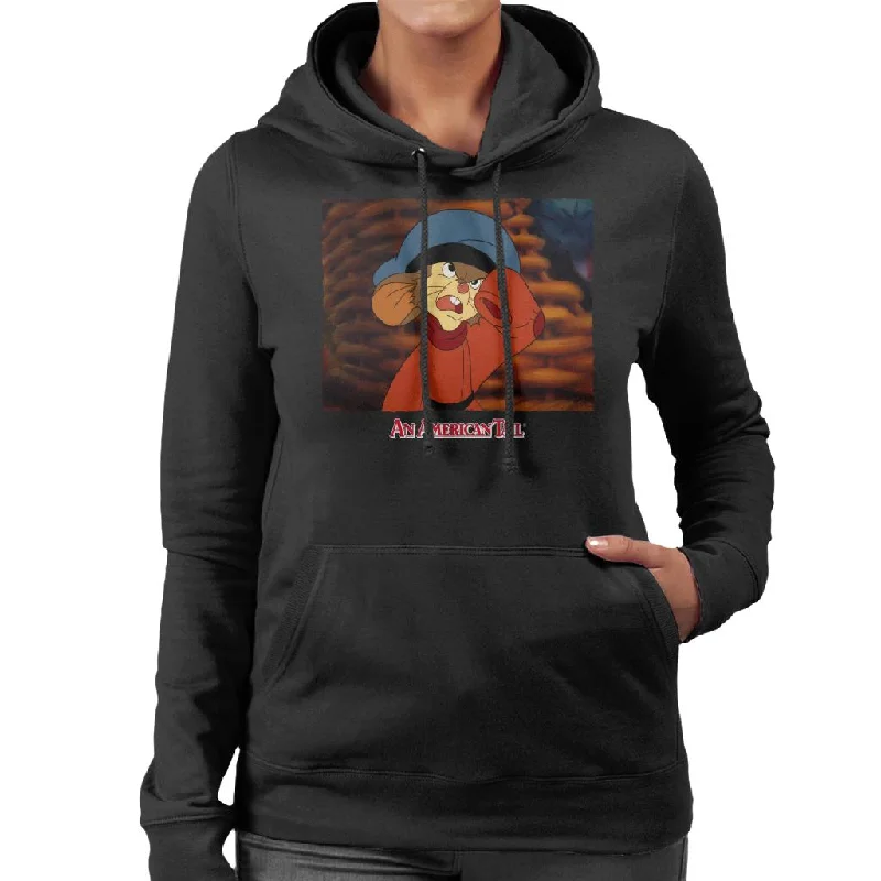 An American Tail Fievel Angry Women's Hooded Sweatshirt