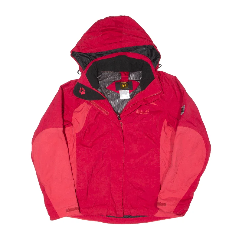 JACK WOLFSKIN Rain Jacket Red Womens UK 10