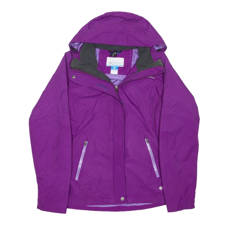 COLUMBIA Rain Jacket Purple Womens S