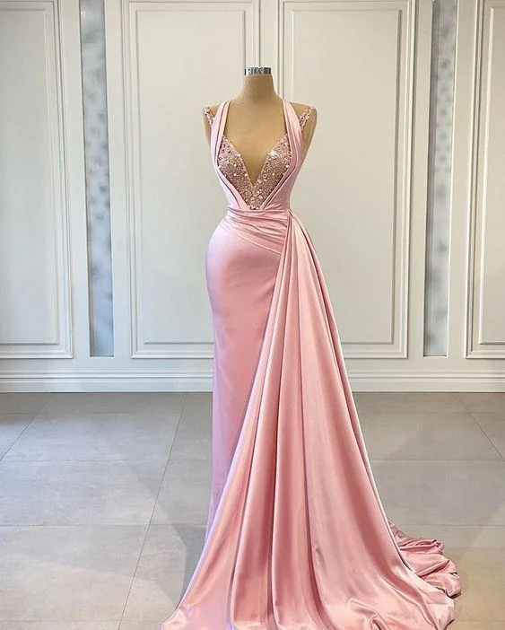 Pink Long Prom Dress,Prom Dresses,Pageant Dress,Evening Dress,Graduation School Party Gown, DS2998