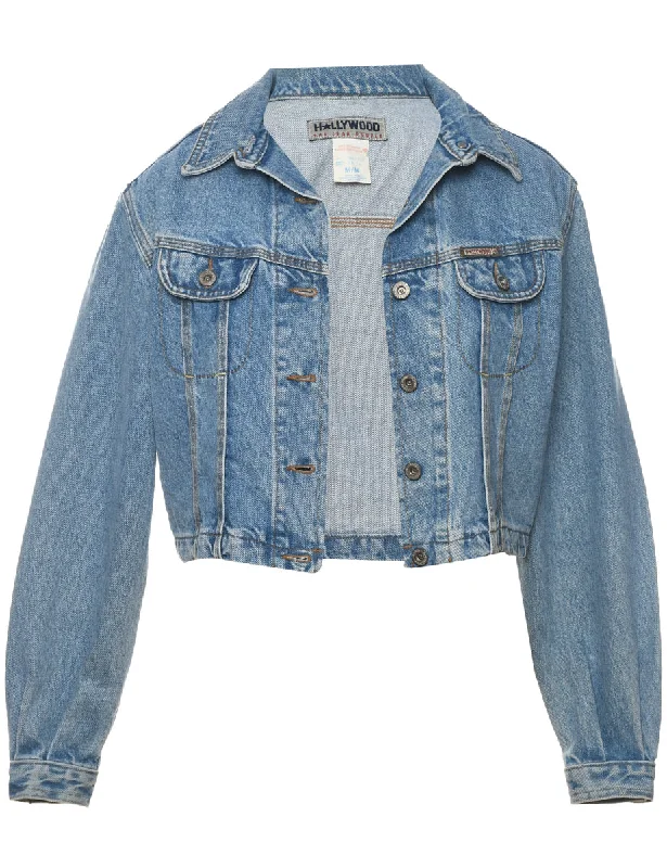 Classic Light Wash Denim Jacket - M