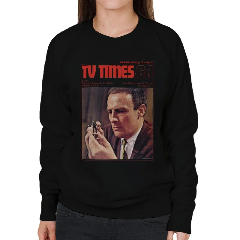 TV Times Edward Woodward 1967 Cover Women's Sweatshirt