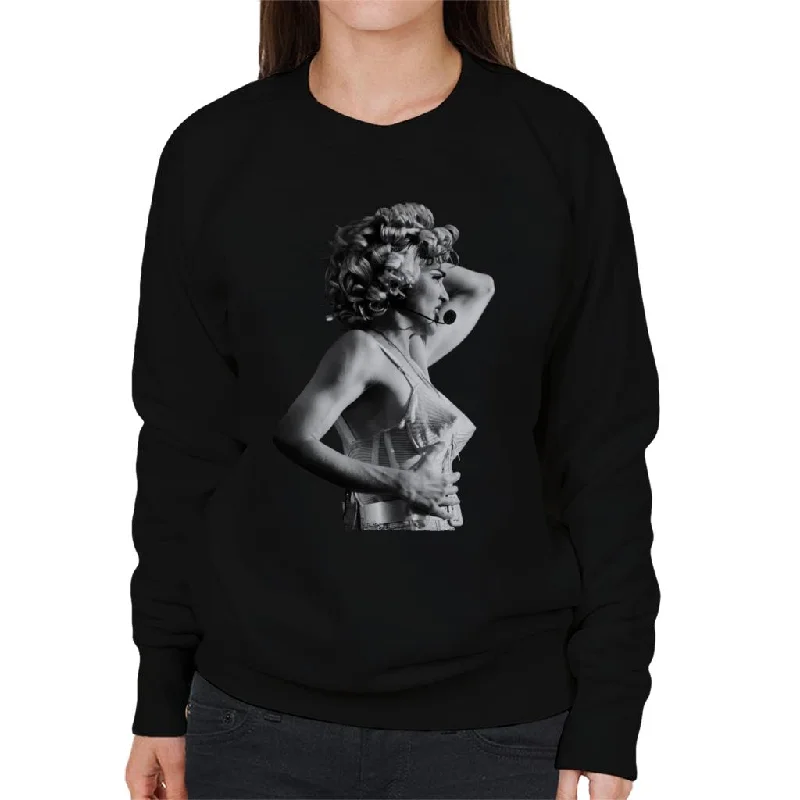 Madonna Black And White Cone Bra Corset Blonde Ambition Tour 1990 Women's Sweatshirt