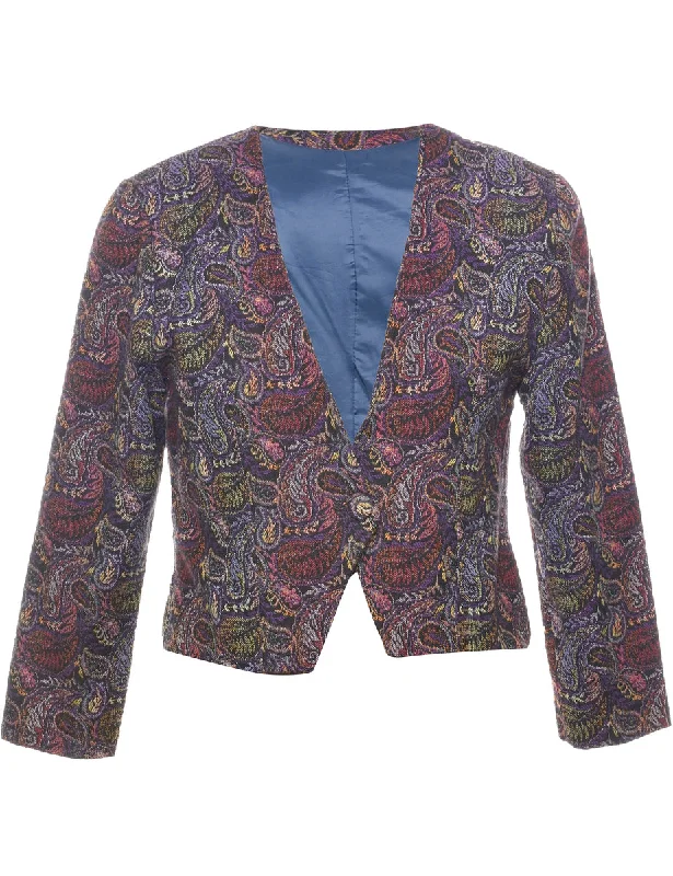 Paisley Pattern Tapestry Jacket - M