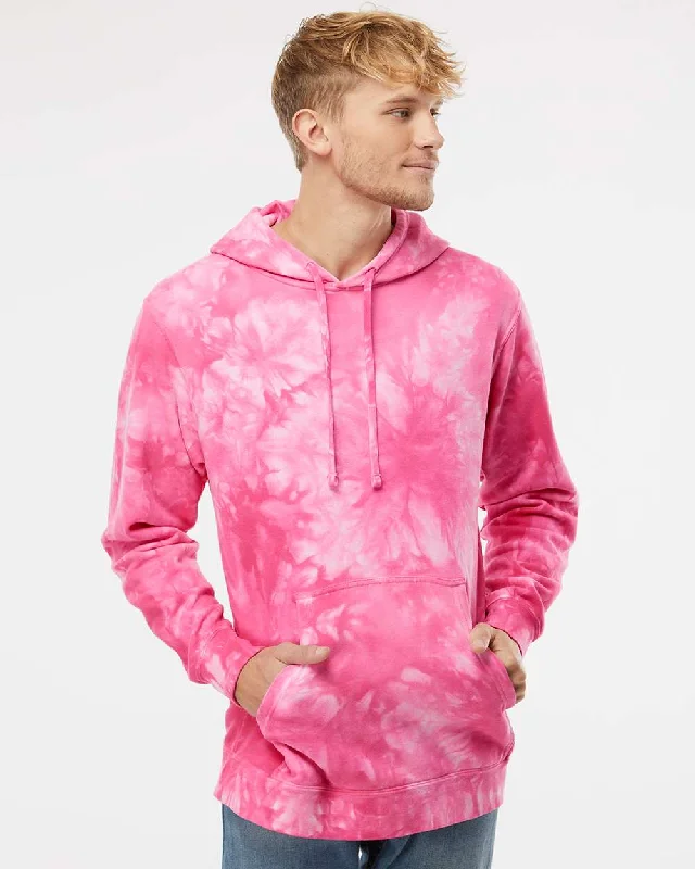 Unisex Midweight Tie Dye Hooded Pullover