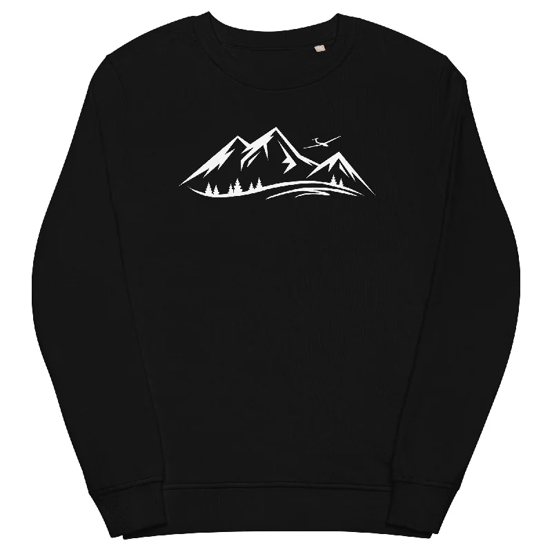 Berge und Segelflugzeug - Unisex Premium Organic Sweatshirt