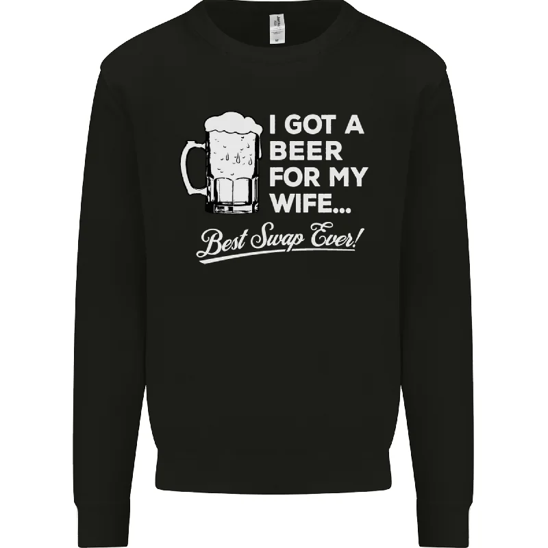 A Beer for My Wife Funny Alcohol BBQ Mens Sweatshirt Jumper