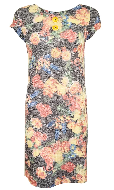 CASSANDRA Dark Floral Dress - FINAL SALE