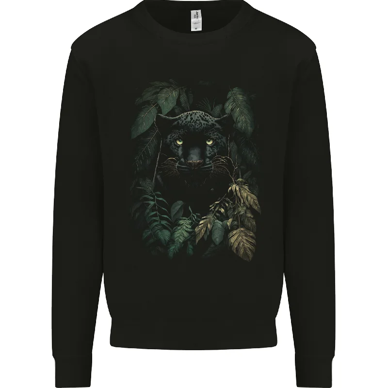 A Black Jaguar Wild Cat Mens Sweatshirt Jumper