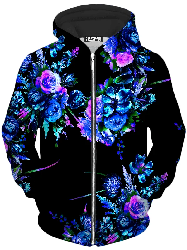 Midnight Garden Unisex Zip-Up Hoodie