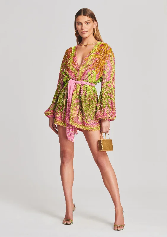 Gabrielle Sequin Palm Robe