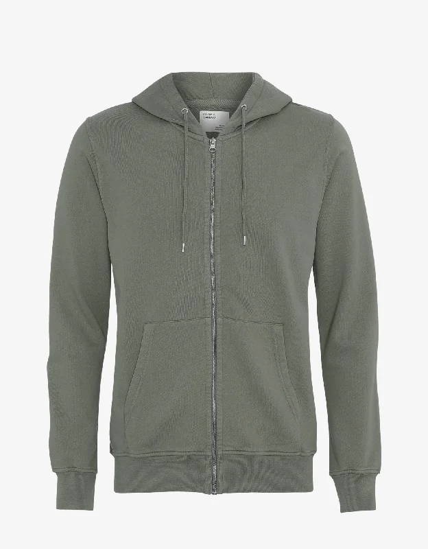 Classic Organic Zip Hood - Dusty Olive