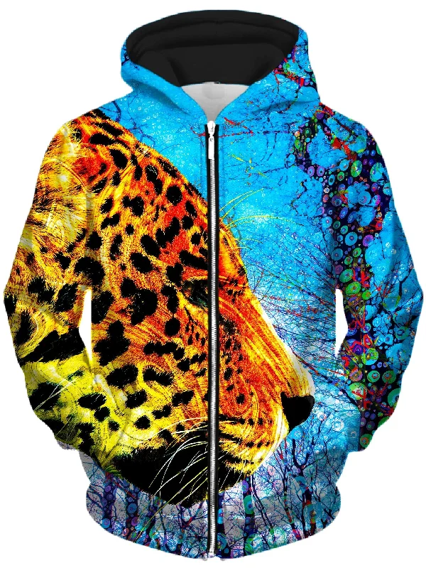 Prowling Paws Unisex Zip-Up Hoodie