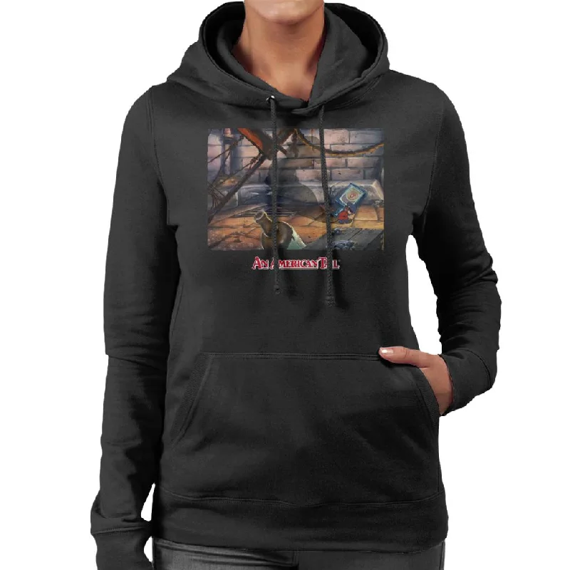 An American Tail Fievels Shadow Women's Hooded Sweatshirt