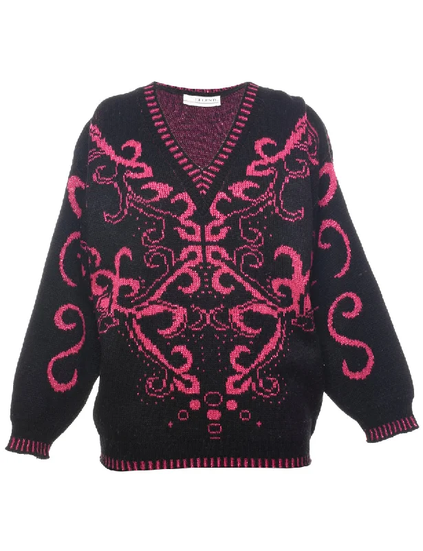 Lurex Thread Pattern Jumper - L