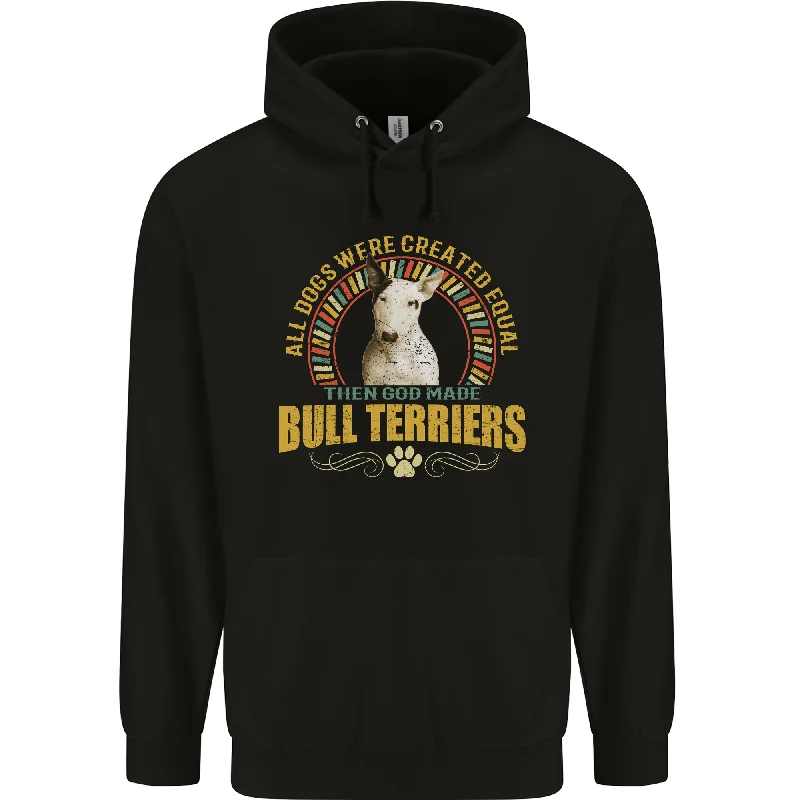 A Bull Terrier Dog Mens 80% Cotton Hoodie