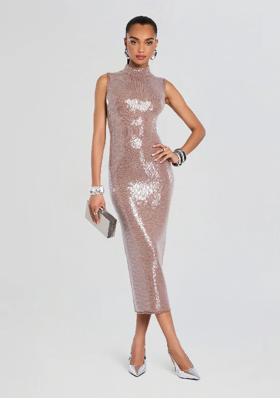 Dove Sequin Knit Dress