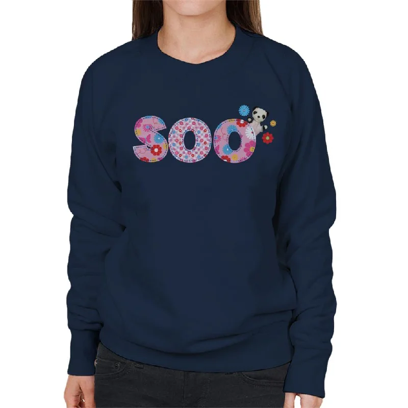 Sooty Soo Floral Pattern Text Women's Sweatshirt