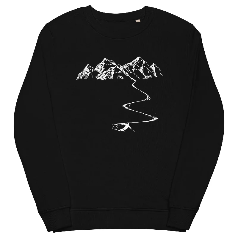 Berge - Kurve Linie - Skifahren - Unisex Premium Organic Sweatshirt