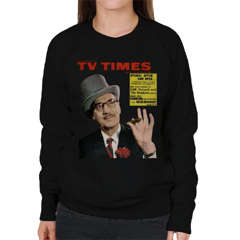 TV Times Groucho Marx 1965 Cover Women's Sweatshirt