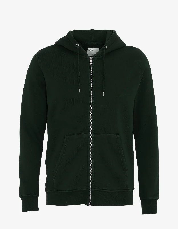 Classic Organic Zip Hood - Hunter Green