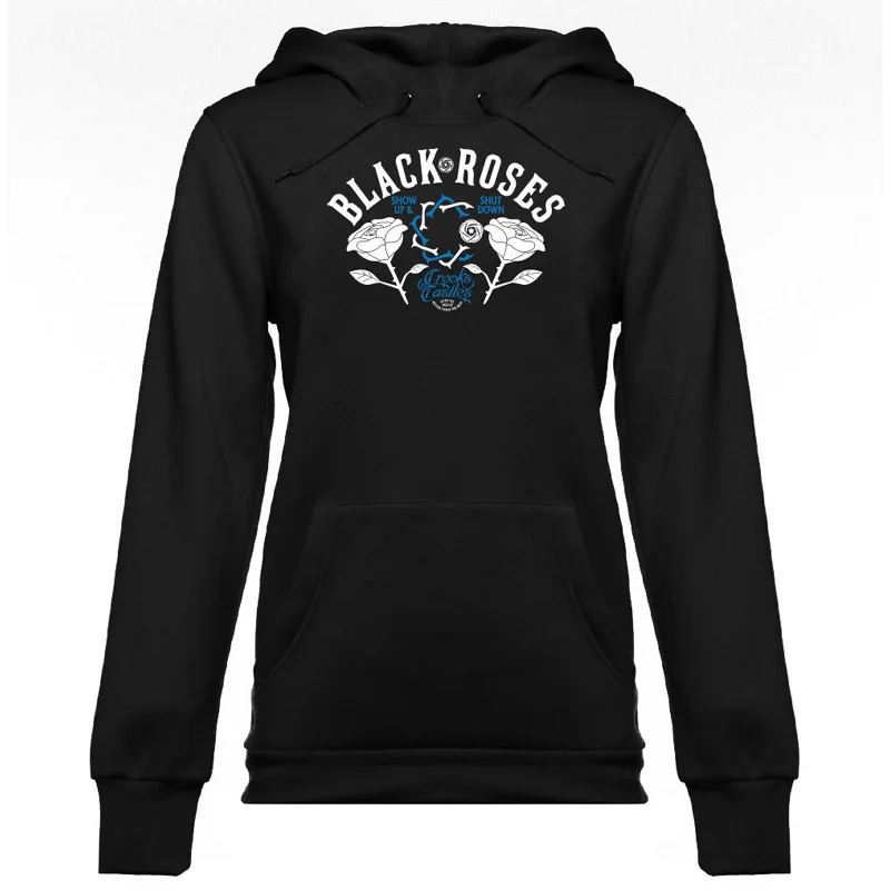 Crooks & Castles Black Rose Women's Hoody Pullover Sweatshirts (Brand New)