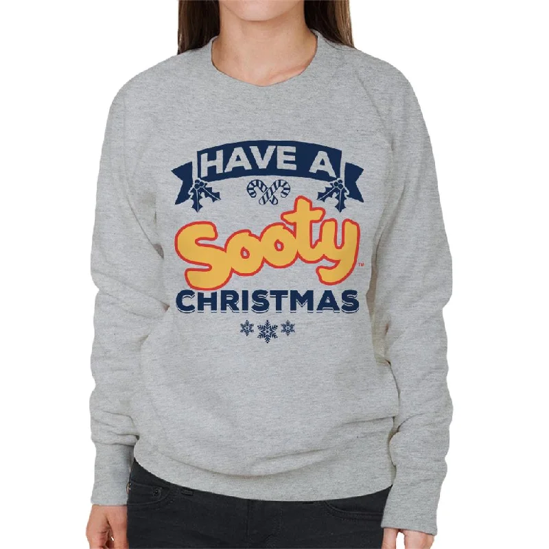 Sooty Christmas Have A Sooty Christmas Blue Banner Design Women's Sweatshirt