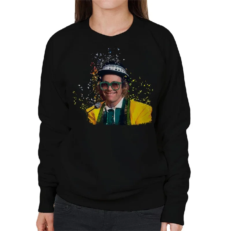 TV Times Elton John At The Piano 1977 Women's Sweatshirt