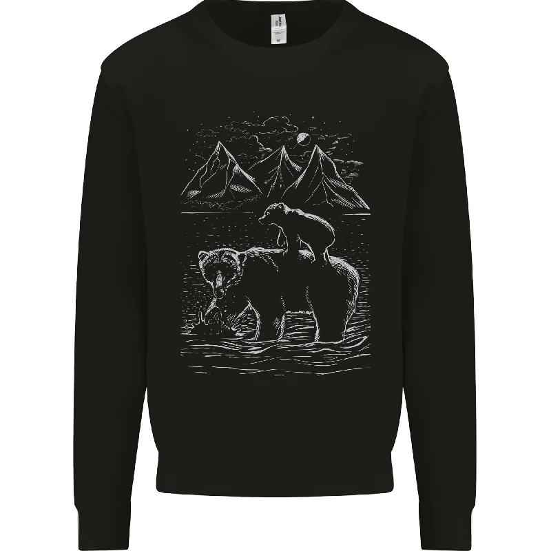 A Bear and It's Cub Mens Sweatshirt Jumper