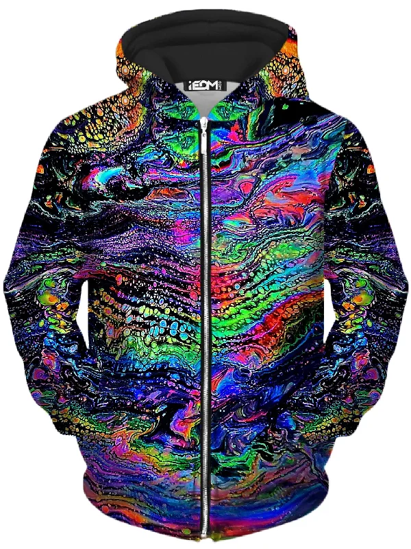 Galactic Drip Unisex Zip-Up Hoodie