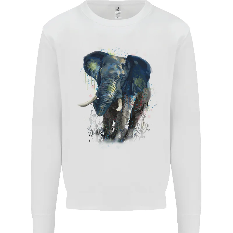 A Big Elephant Watercolour Mens Sweatshirt Jumper