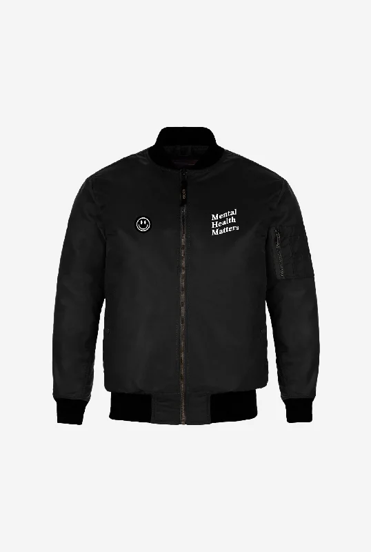 Mental Health Matters Bomber Jacket - Black