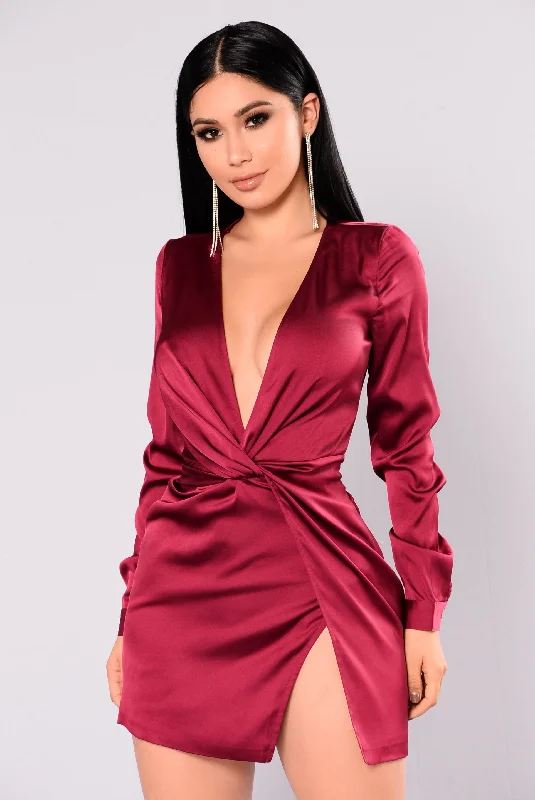 Sugar Free Dress - Burgundy