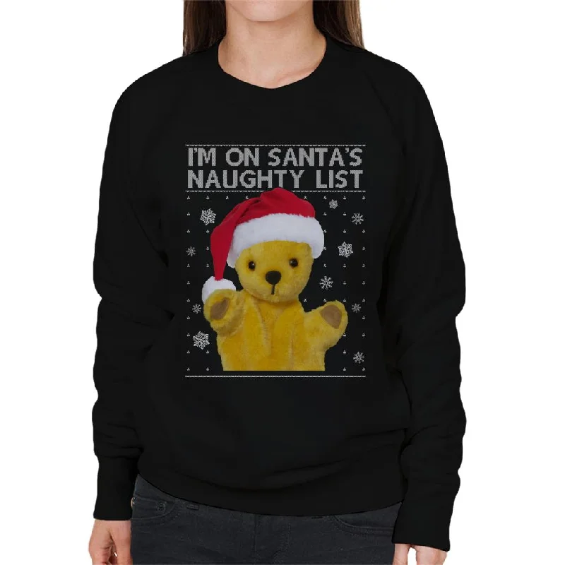 Sooty Christmas Im On Santas Naughty List Women's Sweatshirt