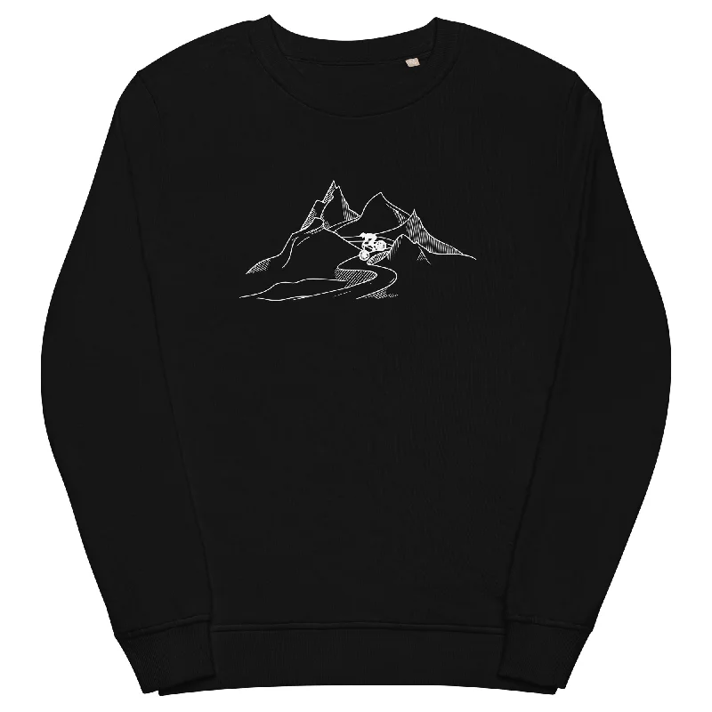 Mountainbiker fährt Downhill - (M) - Unisex Premium Organic Sweatshirt