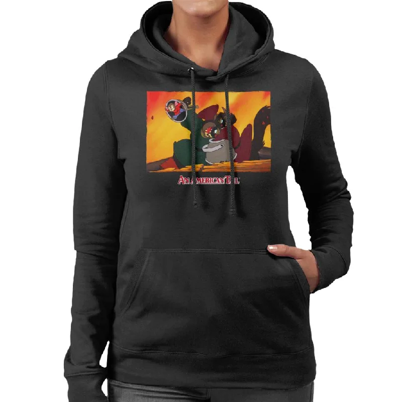 An American Tail Fievel Hides From Cossack Cats Women's Hooded Sweatshirt