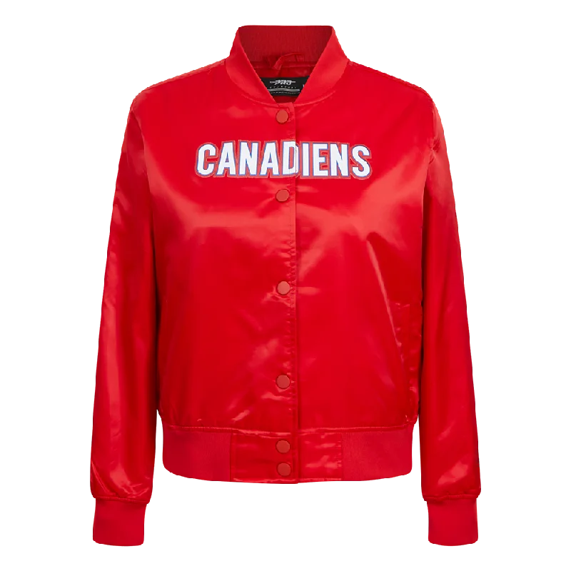 NHL MONTREAL CANADIENS CLASSIC WOMEN'S SATIN JACKET (RED)