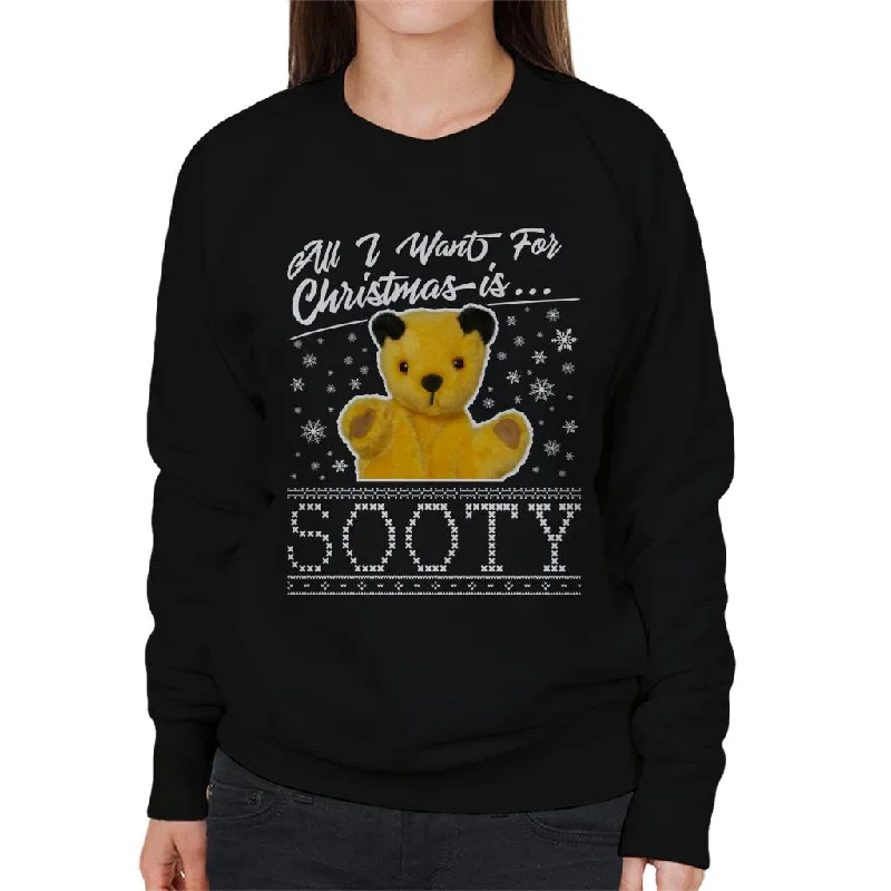 Sooty Christmas All I Want For Christmas Is Sooty Women's Sweatshirt