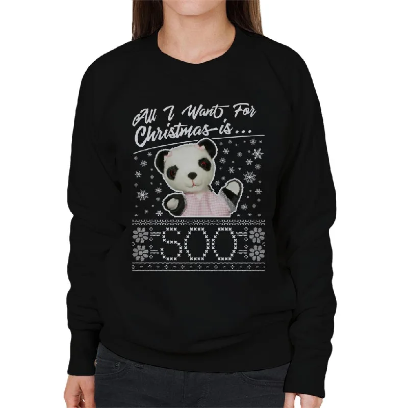 Sooty Christmas All I Want For Christmas Is Soo Women's Sweatshirt